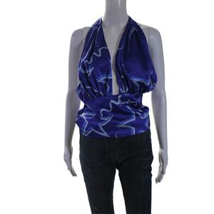 House of Sunny Womens Hall of Fame Halter Blue Size 6 15316579